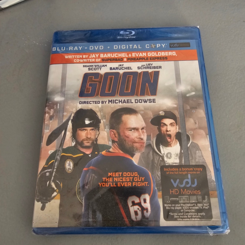 Goon Blu-ray DVD Combo Pack Seann William Scott Hockey Comedy Movie New Sealed